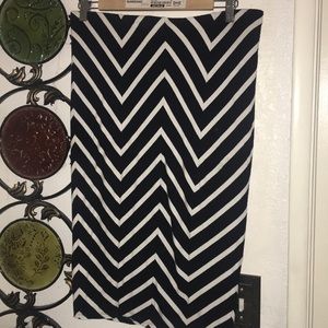 Black & White Striped Skirt